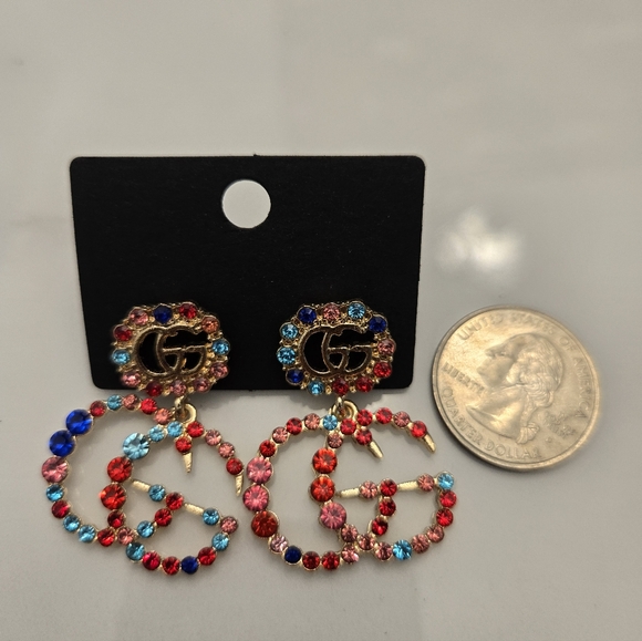 🔥Elegant Colorful Crystal Drop Earrings🔥 - Picture 3 of 3